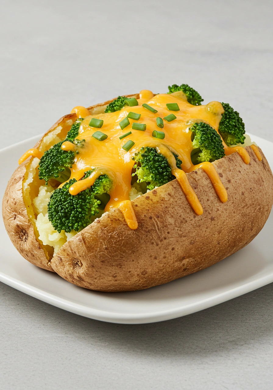 Cheesy Broccoli Baked Potatoes